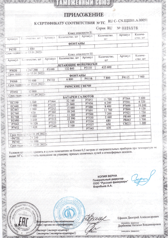 Сертификат соответствия № 0324578  - Каменка Архангельская область | kamenkaarhangelskaya.salutsklad.ru 
